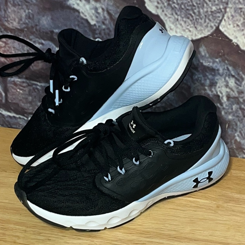 Under Armour Charged Vantage Black Isotope Blue Running Shoes Size 6.5-7 - Picture 2 of 9